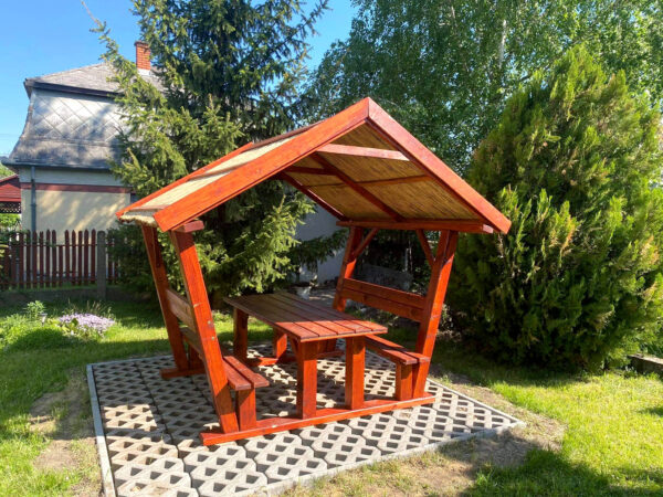 Nádtetős kerti kiülő gyalult oszlopokkal - többféle méretben! - Image 2