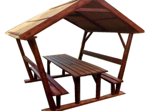 Nádtetős kerti kiülő rönkfából - többféle méretben!
