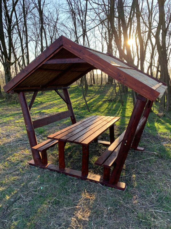 Nádtetős kerti kiülő rönkfából - többféle méretben! - Image 2