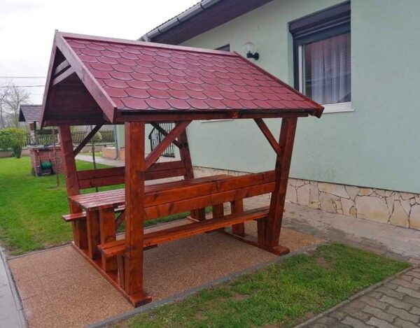 Zsindelyezett kerti kiülő gyalult oszlopokkal - többféle méretben!