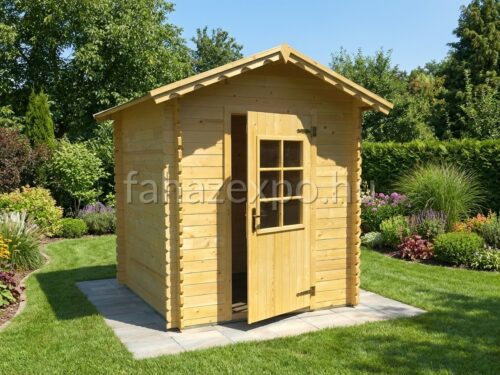 BASIC PLUS kis méretű fa kerti szerszámtároló, 3,92 m²-es