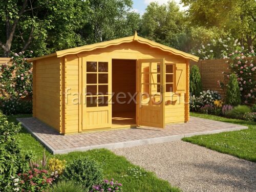 HELSINKI XL faház és kerti fa szerszámtároló, 16 m²-es