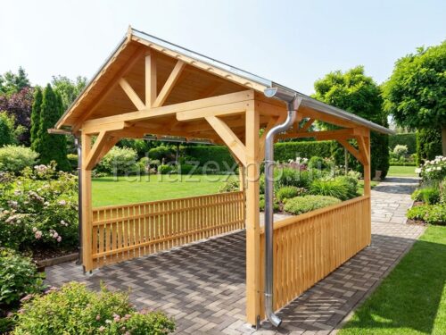 Fedett kerti kiülő 300 x 400 cm-es, 12 m²