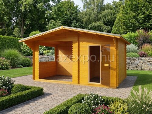 SWEDEN szaunás faház kiülővel, 14,85 m²-es