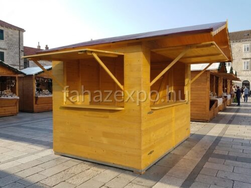 SZILVIA árusító faház - 2 kiszolgáló ablakkal, 6 m²-es