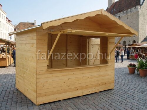 SZILVIA árusító faház előtetővel, 6 m²-es