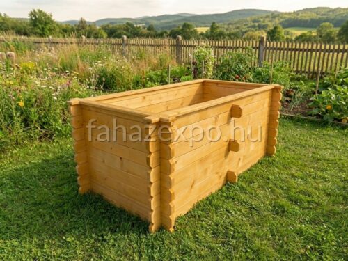 Magaságyás 82 cm magas, erős fenyőfa, 2 m²-es